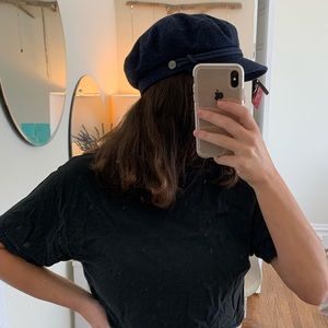 Brixton Fiddler Cap in dark blue